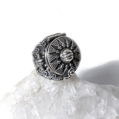Anello argento 925 veleno puntinato tondo - CHANDPUR