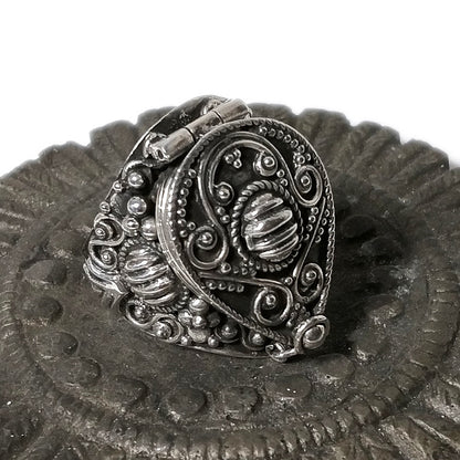 ANELLO AMLA argento 925 veleno puntinato goccia | Gioielli etnici