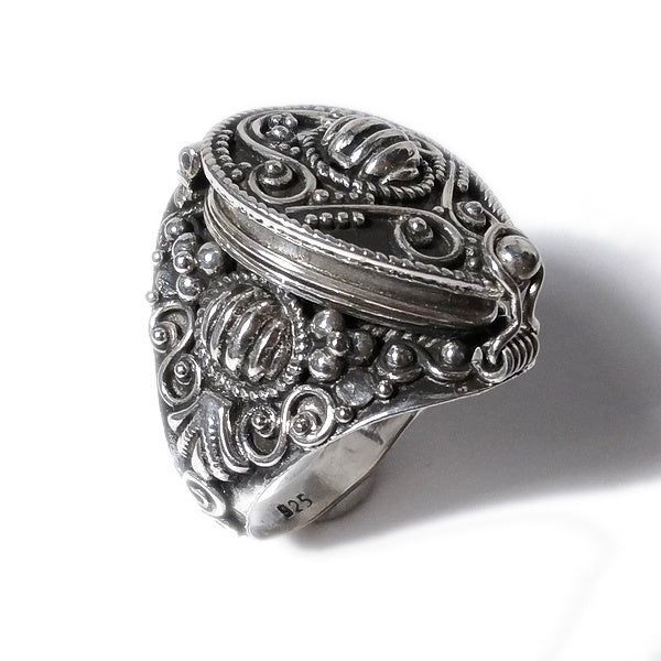 ANELLO AMLA argento 925 veleno puntinato goccia | Gioielli etnici