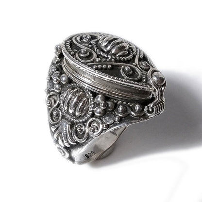 ANELLO AMLA argento 925 veleno puntinato goccia | Gioielli etnici