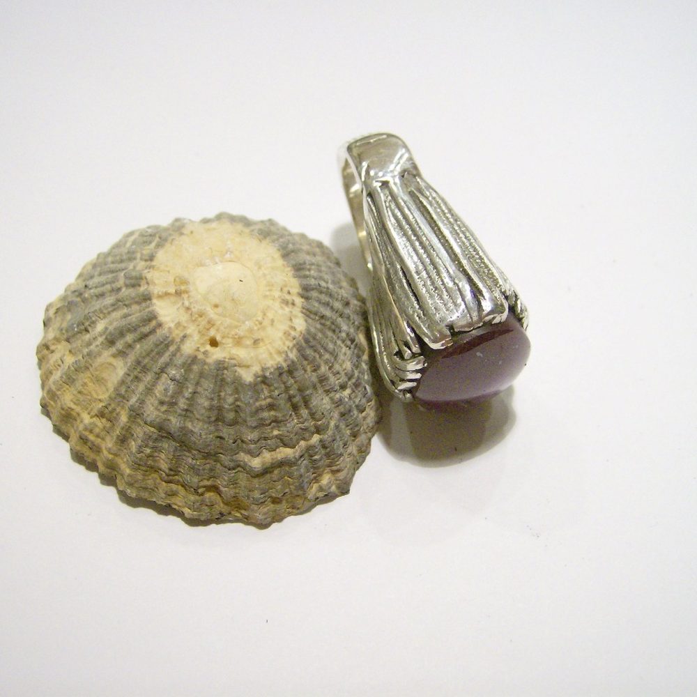 Anello artigianale in Argento - Rubino stellato