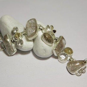 Bracciale argento con pietre dure - donna