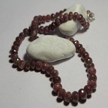 Collana donna argento e RUBINO sfaccettato - ilmondodiwit - Collana
