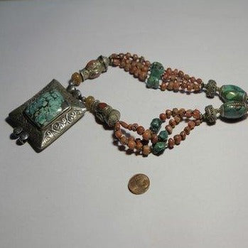 freeitalianjewels - Collana donna etnica argento CORALLO TURCHESE - ilmondodiwit - Collana