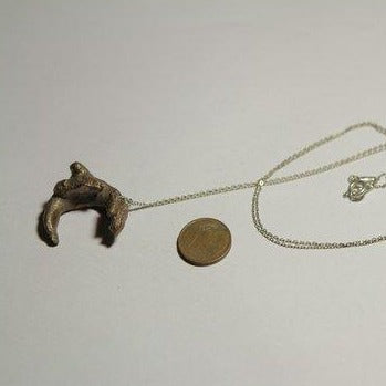 Ciondolo forma astratta con catenina in argento – immagine2