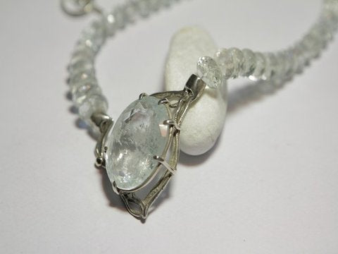 freeitalianjewels - Collana donna argento e ACQUAMARINA - ilmondodiwit - Collana