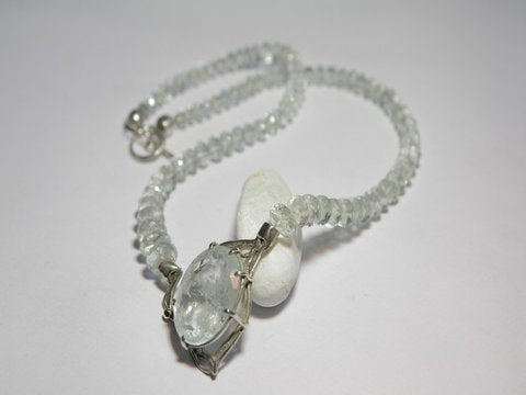 freeitalianjewels - Collana donna argento e ACQUAMARINA - ilmondodiwit - Collana