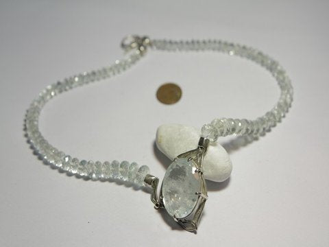 freeitalianjewels - Collana donna argento e ACQUAMARINA - ilmondodiwit - Collana