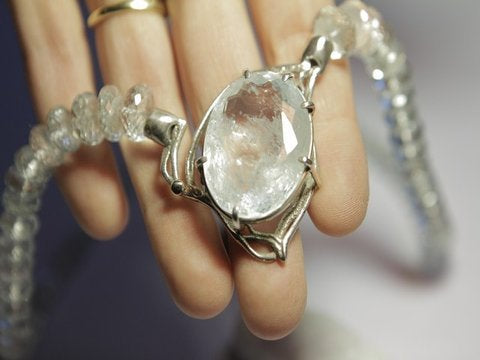 freeitalianjewels - Collana donna argento e ACQUAMARINA - ilmondodiwit - Collana