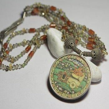 freeitalianjewels - Collana etnica in argento antico con pietre dure - ilmondodiwit - Collana