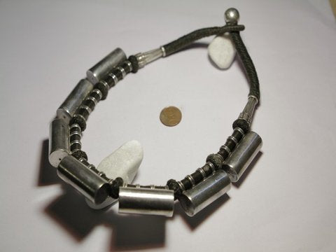 freeitalianjewels - Collana PORTAPREGHIERE donna etnica argento e tessuto - ilmondodiwit - Collana