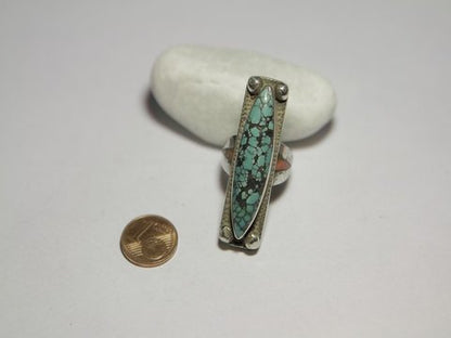 anello argento con turchese