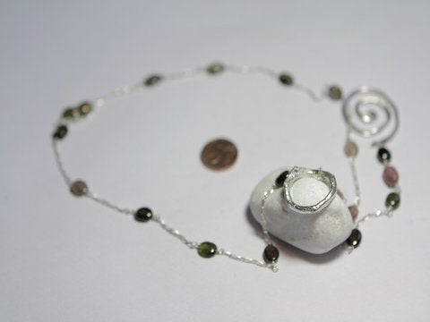 freeitalianjewels - Collana SPIRALE argento e TORMALINA - ilmondodiwit - Collana