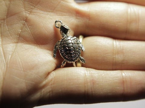 Ciondolo tartaruga in argento - ilmondodiwit - Ciondolo