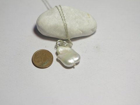 freeitalianjewels - Ciondolo perla scaramazza con collana argento - ilmondodiwit - Collana