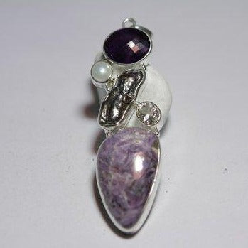 Ciondolo etnico pietra dura - ilmondodiwit - Ciondolo