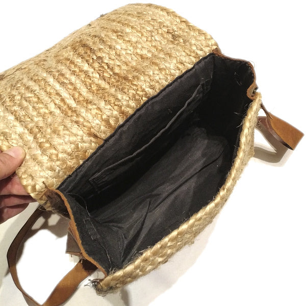 TRACOLLA - SAHEN - stile postino etnico in canapa e PELLE | Borse indiane