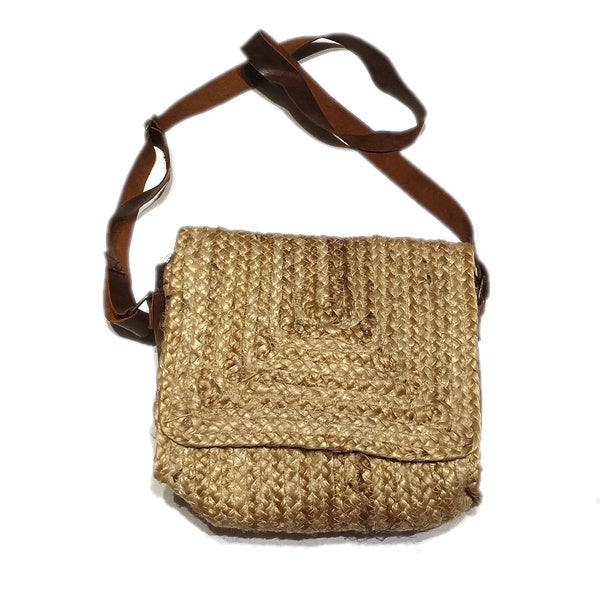 TRACOLLA - SAHEN - stile postino etnico in canapa e PELLE | Borse indiane