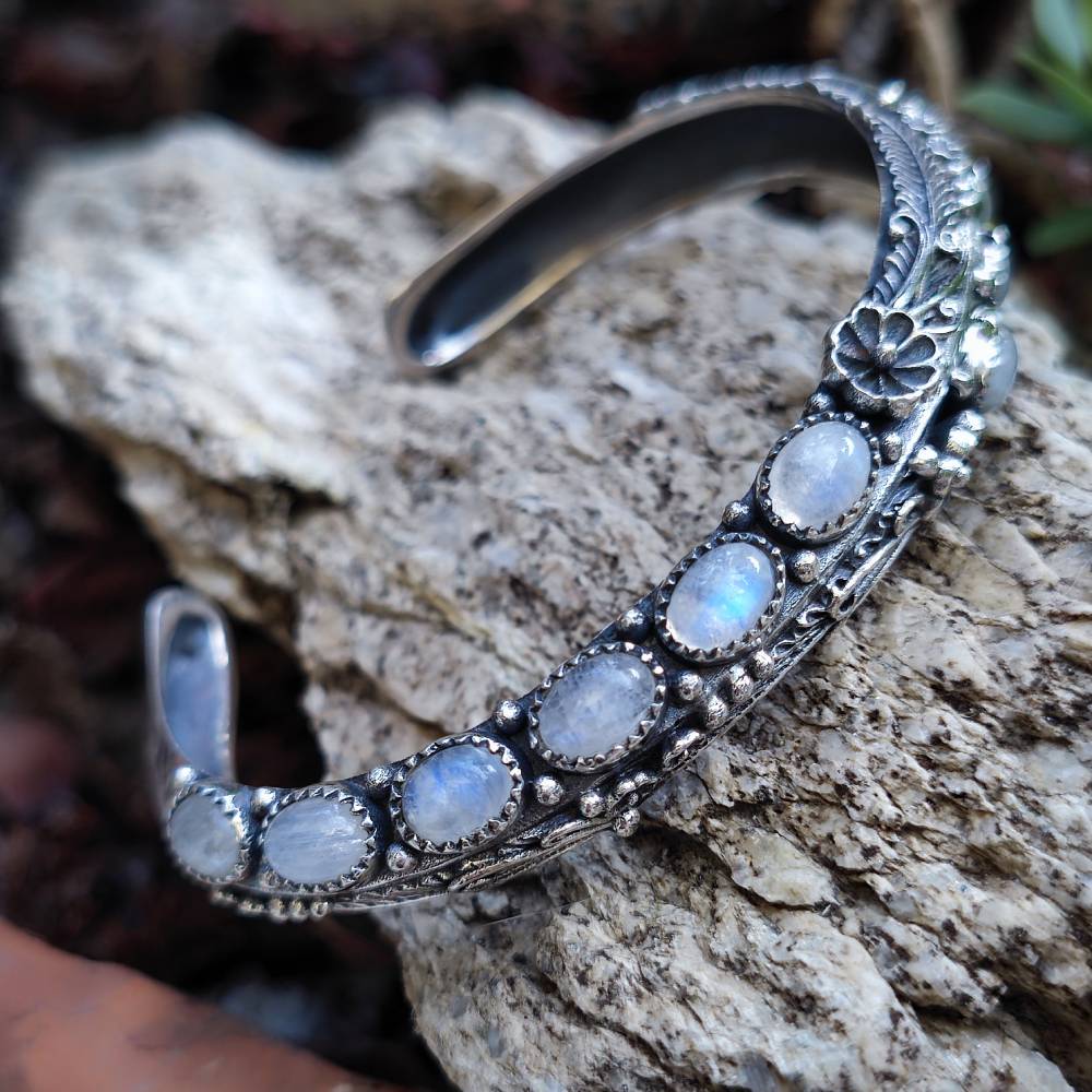Bracciale rigido in argento 925 con pietra - REAMAL