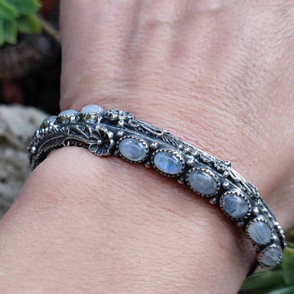 Bracciale rigido in argento 925 con pietra - REAMAL