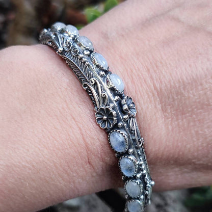 Bracciale rigido in argento 925 con pietra - REAMAL