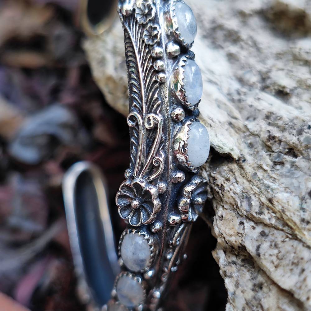 Bracciale rigido in argento 925 con pietra - REAMAL