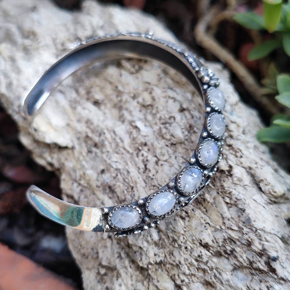 Bracciale rigido in argento 925 con pietra - REAMAL