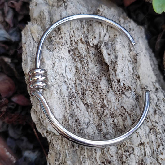 BRACCIALE RIGIDO ARGENTO 925 - INTRECCIO