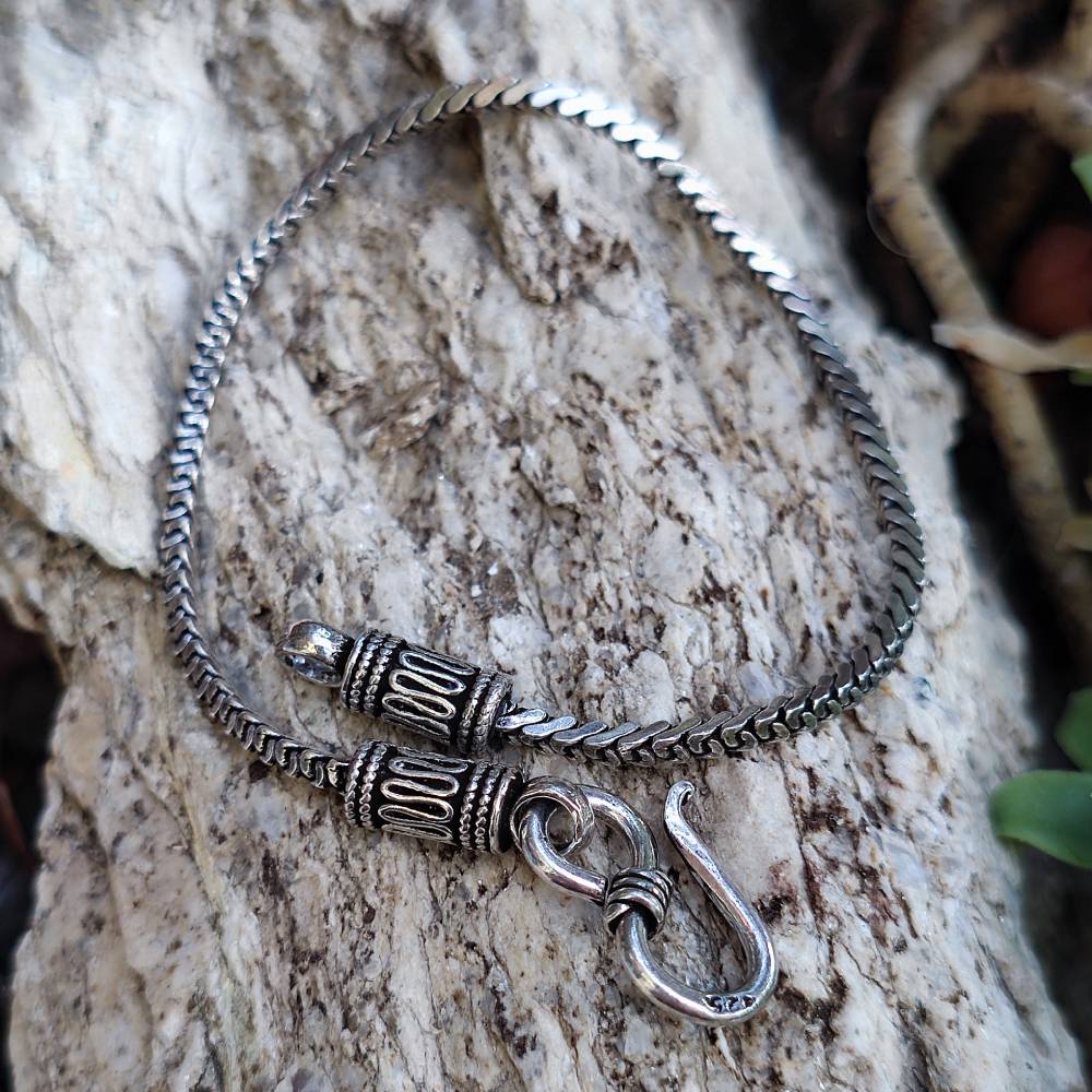Bracciale snake lavorato in argento 925 - KUTA