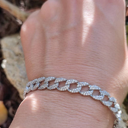 Bracciale in argento 925 maglia groumette - AURORA