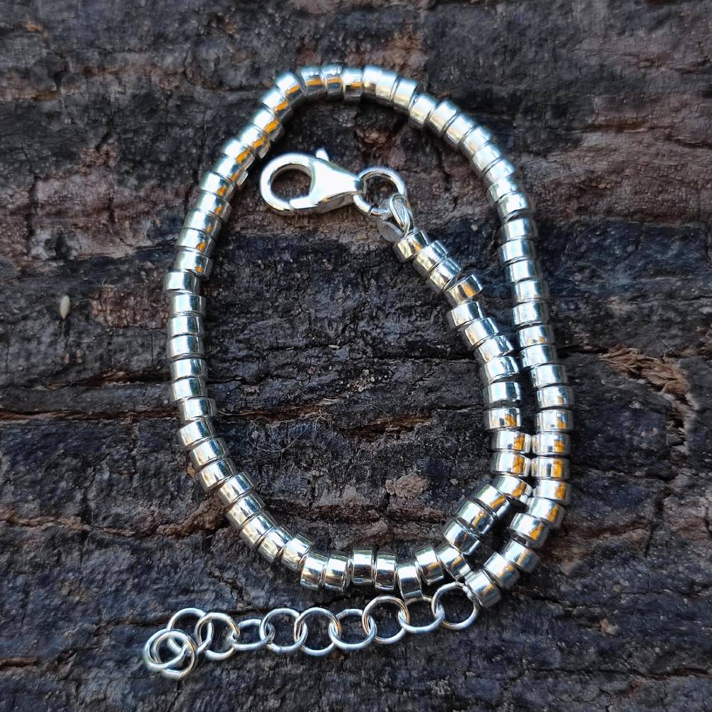 BRACCIALE ARGENTO a cilindri piccoli - GAJNER