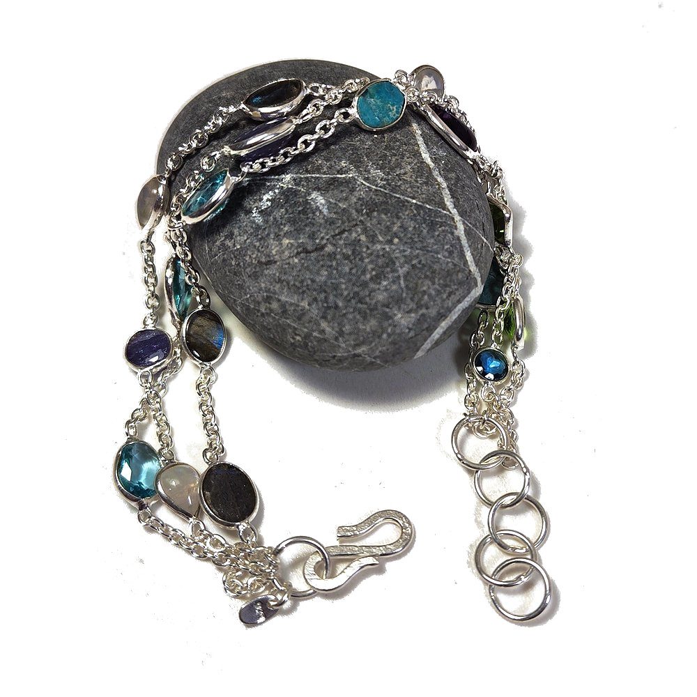 BRACCIALE con pietre in argento - YAMIR