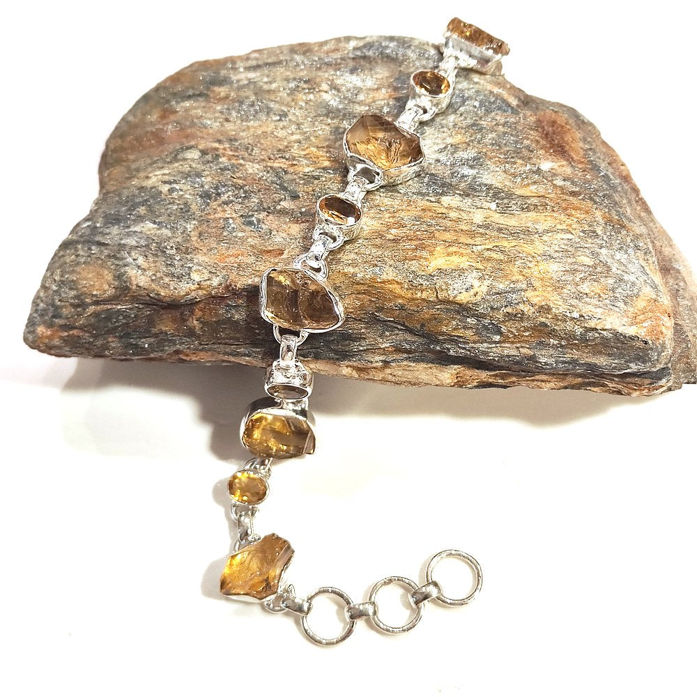 Bracciale argento 925 Quarzo citrino - MARGAU