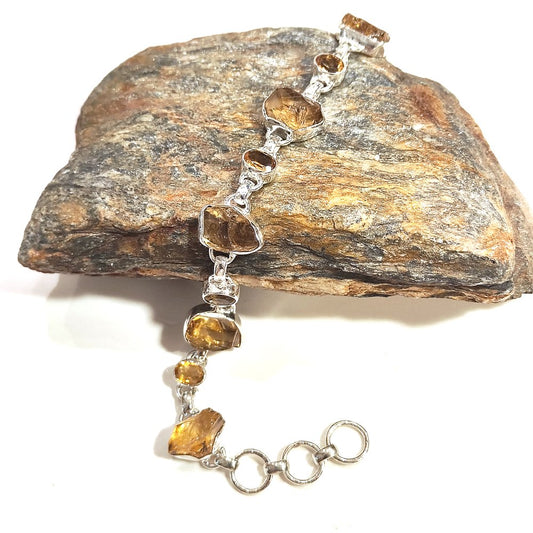 Bracciale argento 925 Quarzo citrino - MARGAU