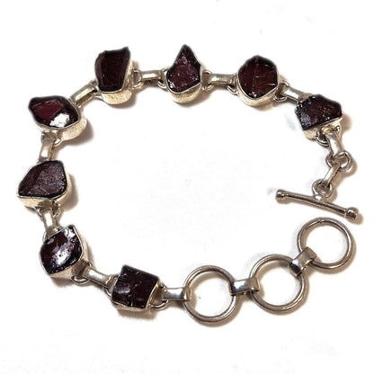 BRACCIALE ADIMU con GRANATO grezzo in argento 925