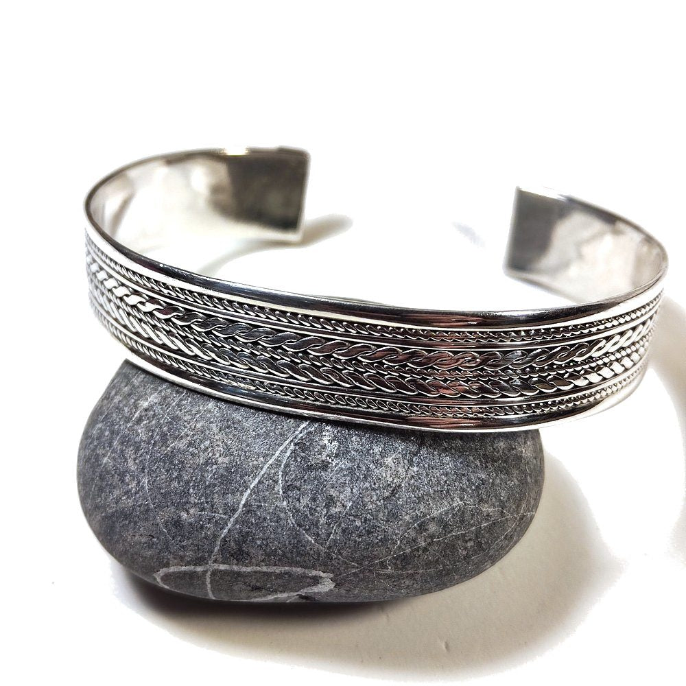 Bracciale rigido in argento 925 da uomo - GUNDAN