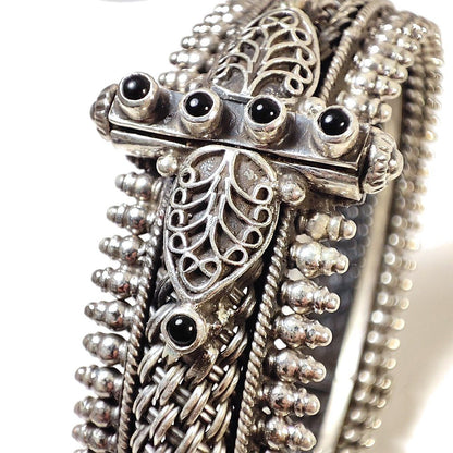 BRACCIALE etnico NIRA fascia larga filigrana