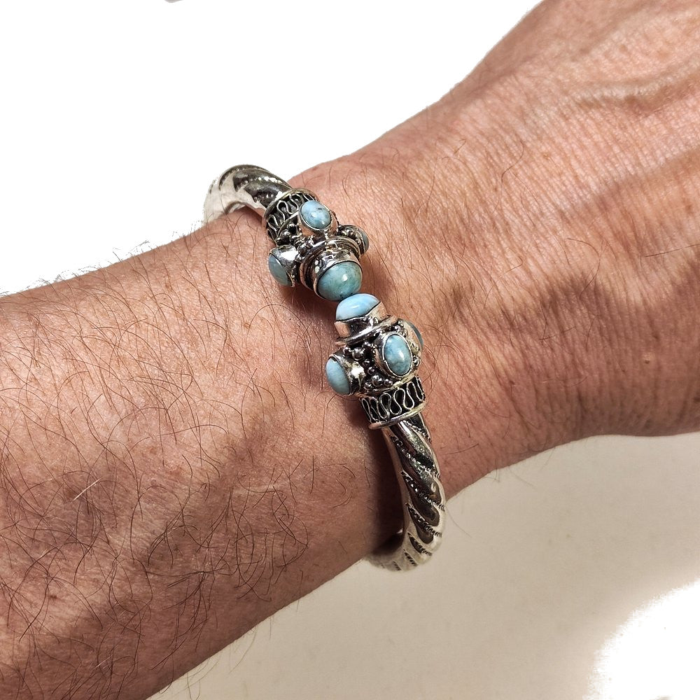 Bracciale MAHA con LARIMAR in argento 925