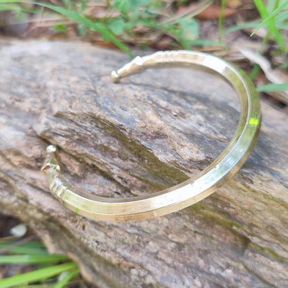 Bracciale rigido etnico in ottone Jita