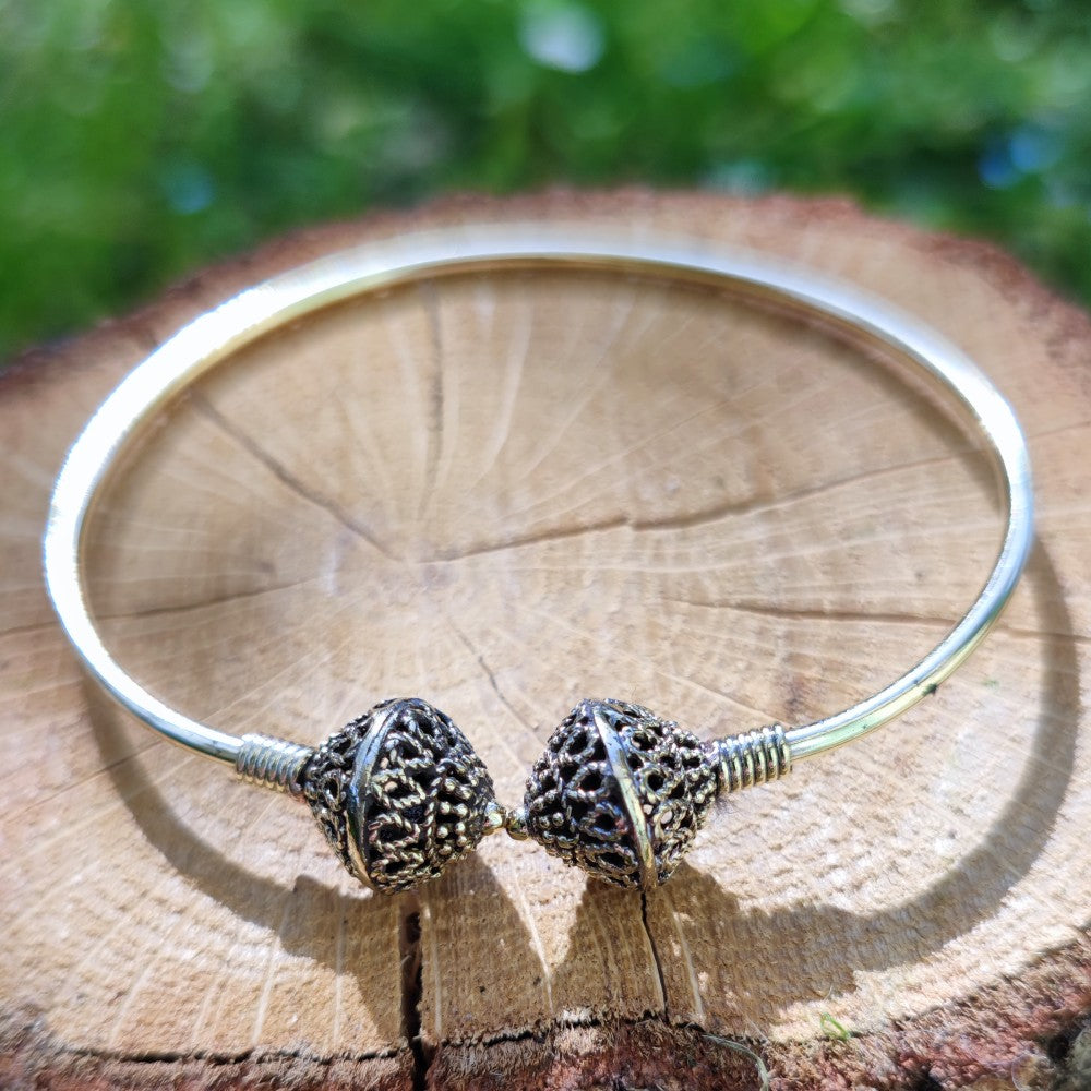 VINAYAK Bracciale indiano artigianale in ottone