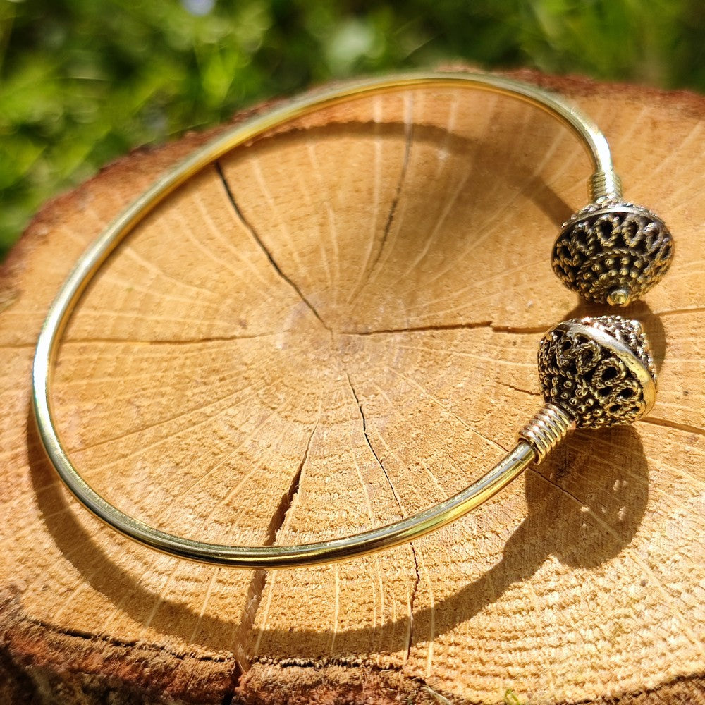 VINAYAK Bracciale indiano artigianale in ottone