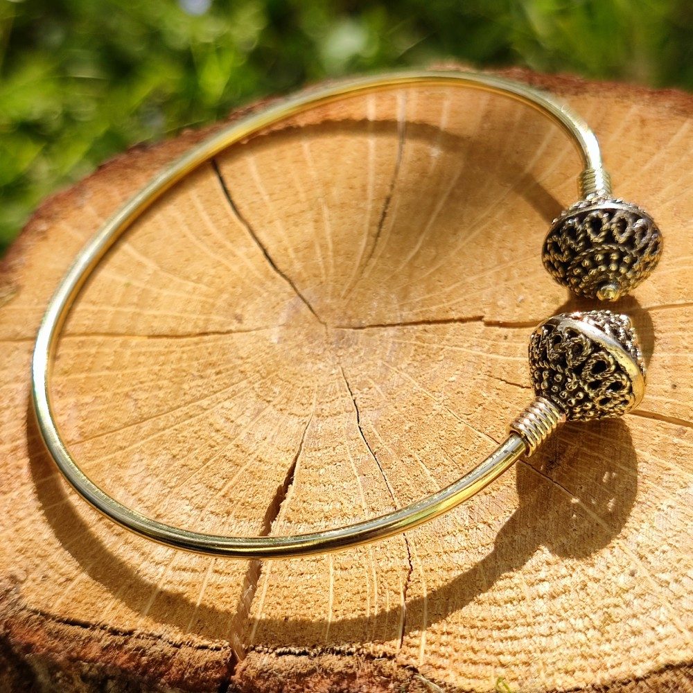 VINAYAK Bracciale indiano artigianale in ottone