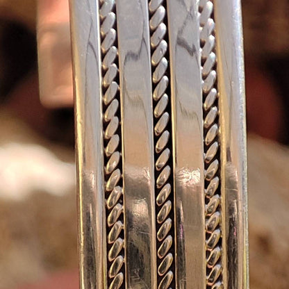 Bracciale etnico rigido in argento 925 - KUKSHI