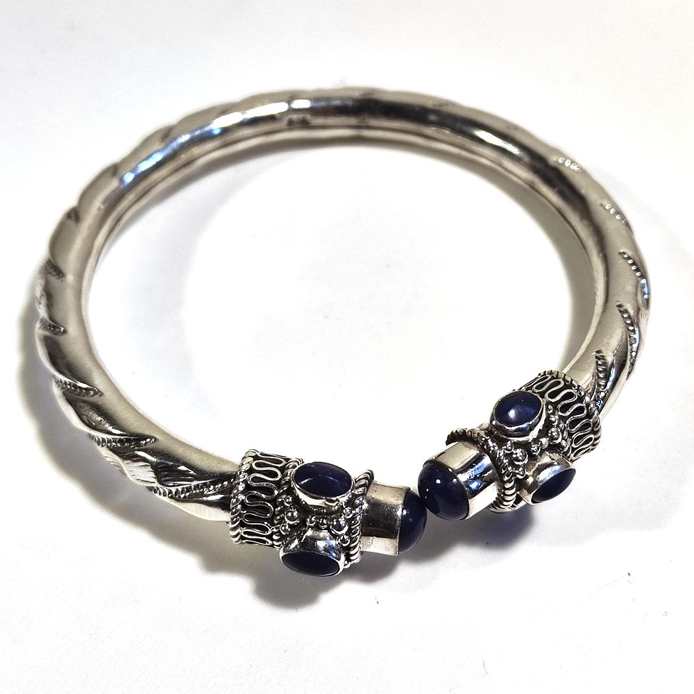 Bracciale rigido MAHA con LAPISLAZZULI in argento 925