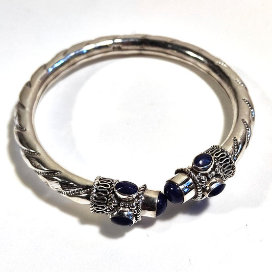 Bracciale rigido MAHA con LAPISLAZZULI in argento 925