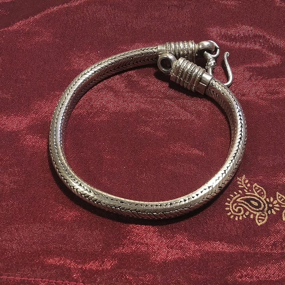 Bracciale Snake argento Uomo Donna mezzo tondo