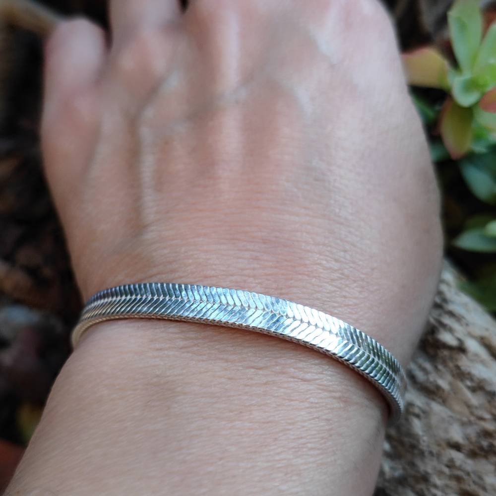 Bracciale snake piatto argento 925 - SABLA