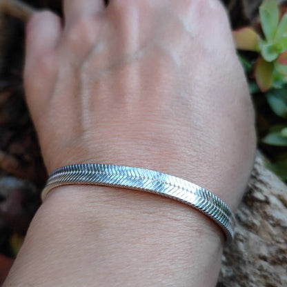 Bracciale snake piatto argento 925 - SABLA