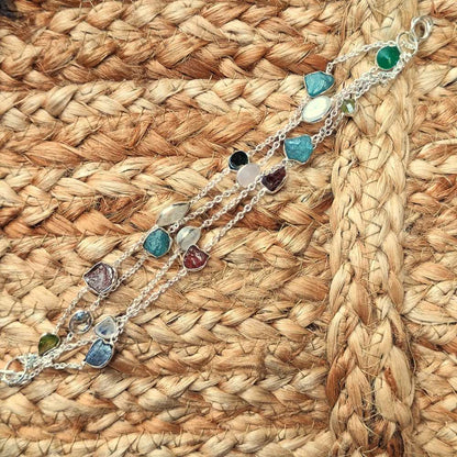 BRACCIALE ANJALI con pietre miste in argento 925