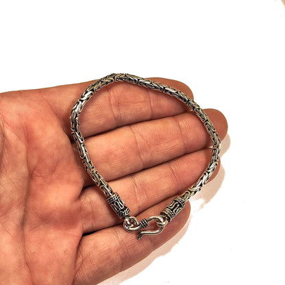 Bracciale Uomo Maglia Bizantina tonda
